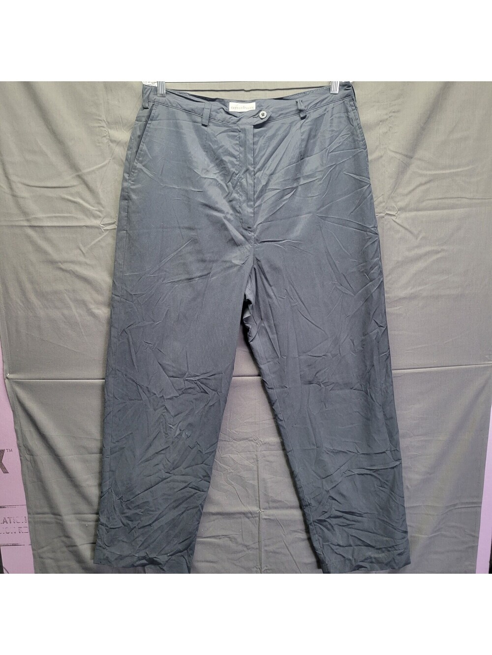 Cutter & Buck Black Polyester Blend Golf Pants Sz 16 (Hole on back left calf)